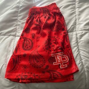 inaka power red paisley shorts